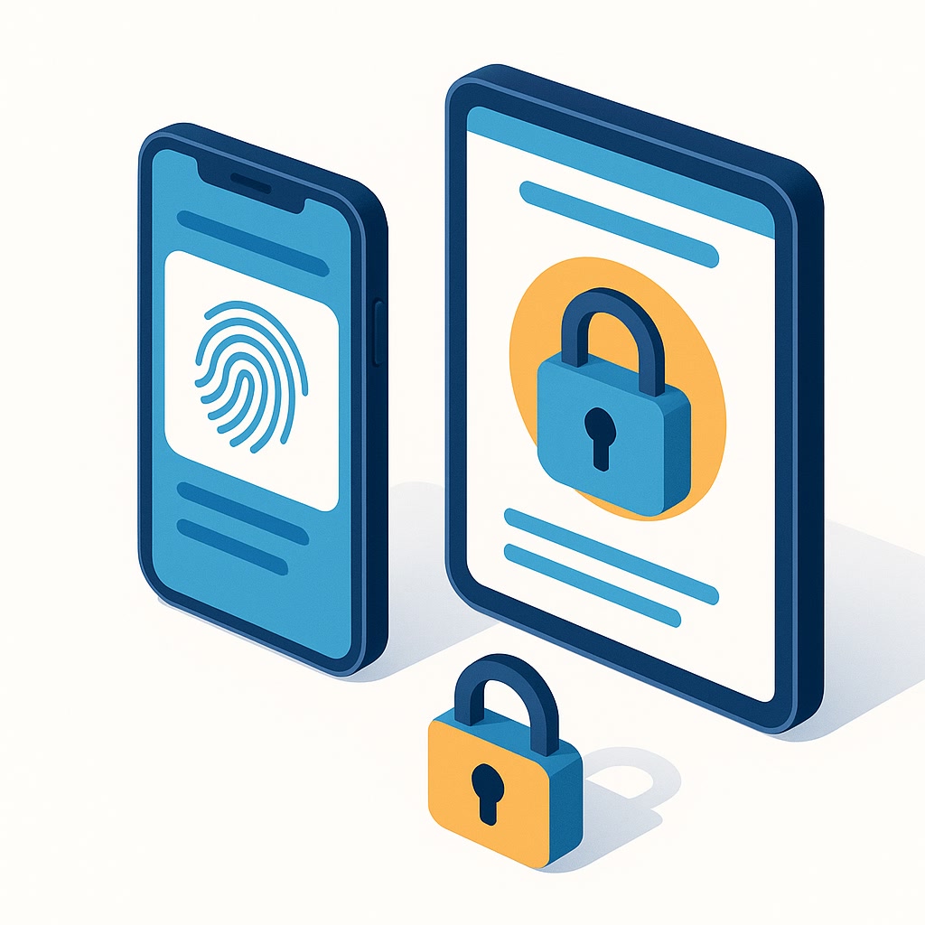 Mobiler Zugriff – Smartphone und Tablet mit Biometrie