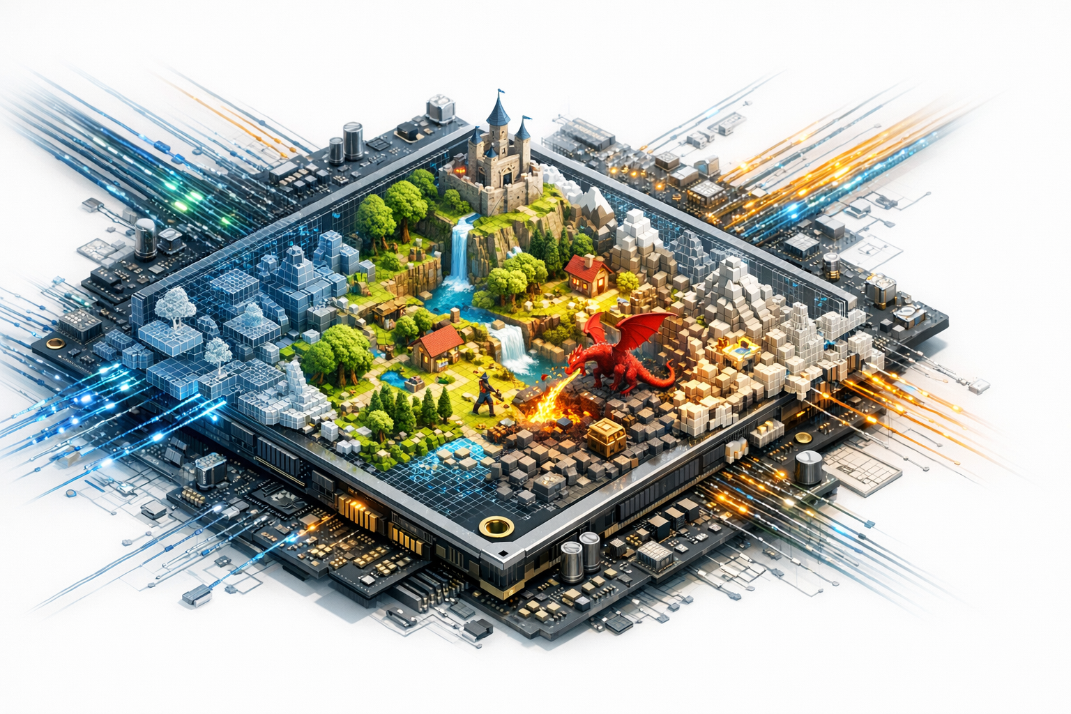 GPU gerando um mundo de jogo em tempo real