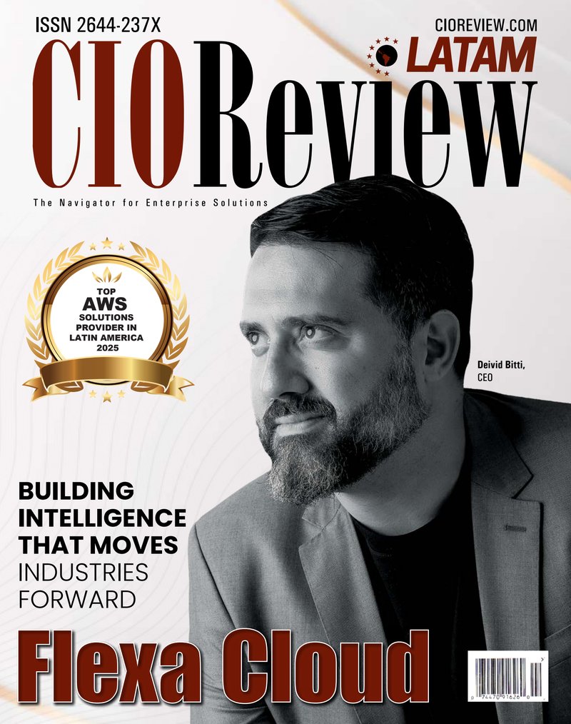 Capa da revista CIO Review LATAM 2025 — Flexa Cloud, Deivid Bitti CEO