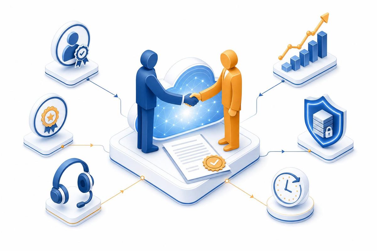 لماذا تختار Flexa Cloud للخدمات المُدارة: شراكة طويلة الأمد، واتفاقية مستوى الخدمة، وخبراء معتمدين.